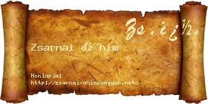 Zsarnai Áhim névjegykártya